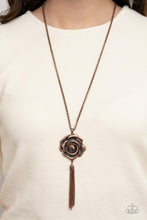 Load image into Gallery viewer, Paparazzi Rosy Redux - Copper Necklace. Floral Design. Subscribe &amp; Save. #P2WH-CPXX-183XX
