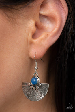Manifesting Magic Blue Dainty Earring Paparazzi Accessories. Get Free Shipping. #P5SE-BLXX-304CJ