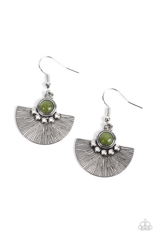 Paparazzi Manifesting Magic Green Fishhook Earrings. Get Free Shipping. #P5SE-GRXX-138CL