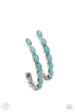 Load image into Gallery viewer, Paparazzi Kick Up a SANDSTORM - Blue Hoop Earrings
