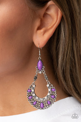 Paparazzi Fluent in Florals Purple filigree Earring. Get Free Shipping. #P5RE-PRXX-182XX. 