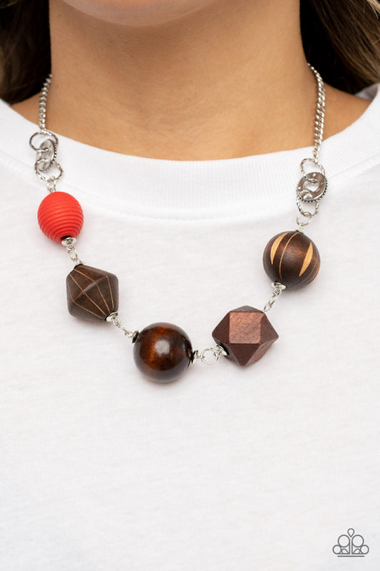 Paparazzi Eco Extravaganza Red Necklace. Get Free Shipping. #P2SE-RDXX-318XX