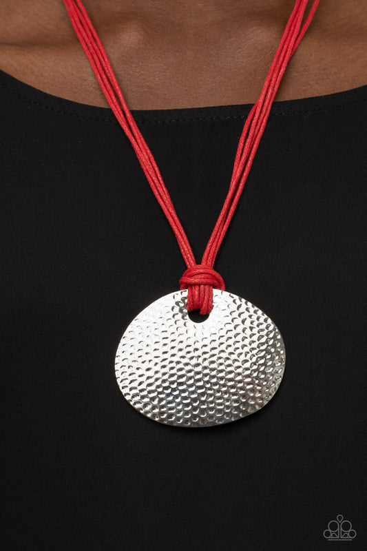 Paparazzi Rural Reflex Red Necklace. Get Free Shipping. #P2ST-RDXX-100XX. Urban. Adjustable Clasp 