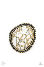 Load image into Gallery viewer, Paparazzi Take the High RODEO - Brass Ring Fashion Fix White and Brown Marble
