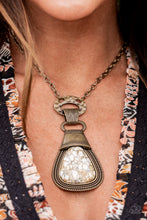 Load image into Gallery viewer, Paparazzi Rodeo Royale Brass Necklace Fashion Fix. Get Free Shipping. #P2ST-BRXX-103ED.
