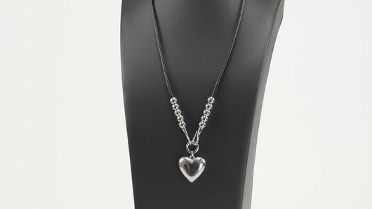 Paparazzi Necklace ~ Forbidden Love - Black Heart Necklace March 2021 Life Of the Party Exclusive