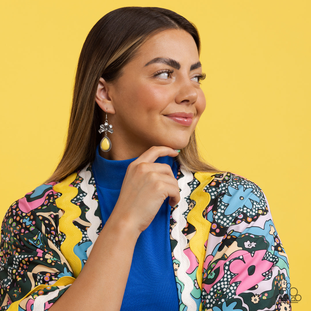 Brightly Blooming Yellow Earring Paparazzi Accessories. Subscribe & Save. #P5WH-YWXX-180XX