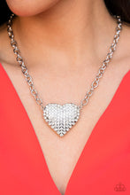 Load image into Gallery viewer, Paparazzi Heartbreakingly Blingy White Necklace #P2RE-WTXX-585XX
