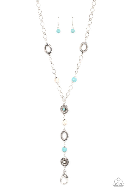 Paparazzi The Natural Order - Multi Lanyard Necklace with matching earrings. 