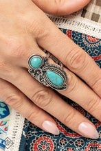 Load image into Gallery viewer, Paparazzi Simply Santa Fe Fashion Fix Ring: &quot;Southern Nirvana&quot; (P4SE-BLXX-261DK)
