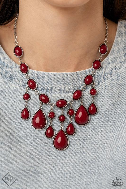Paparazzi Glimpses of Malibu Fashion Fix Necklace: "Mediterranean Mystery" (P2ST-RDXX-094CH) 