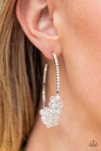 Load image into Gallery viewer, Paparazzi August 2022 Fashion Fix Earrings: &quot;Bubble-Bursting Bling - White&quot; (P5HO-WTXX-130HV)
