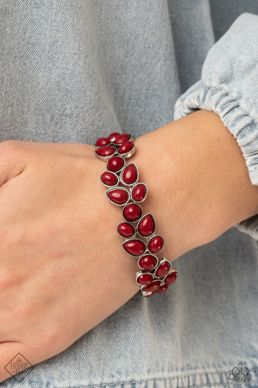 Paparazzi Marina Romance - Red Bracelet Fashion Fix #P9ST-RDXX-006CH