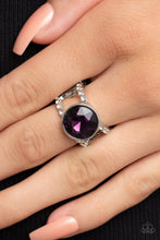 Load image into Gallery viewer, High Roller Sparkle - Purple Solitaire Ring Paparazzi Accessories. P4RE-PRXX-178XX. Free Shipping!
