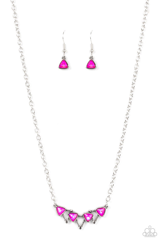 Paparazzi Pyramid Prowl Pink Short Necklace. Subscribe & Save. #P2DA-PKXX-159XX