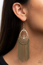 Load image into Gallery viewer, Castle Cottage Brass Earrings Paparazzi Accessories. #P5WH-BRXX-145XX. Subscribe &amp; Save
