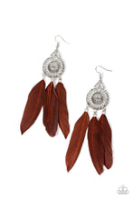 Load image into Gallery viewer, Paparazzi Pretty in PLUMES Brown Earring. Get Free Shipping. #P5SE-BNXX-193XX. Tassel Earring
