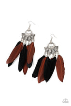 Load image into Gallery viewer, Plume Paradise Multi Feather Tassel Earring Paparazzi Accessories. Subscribe &amp; Save.
