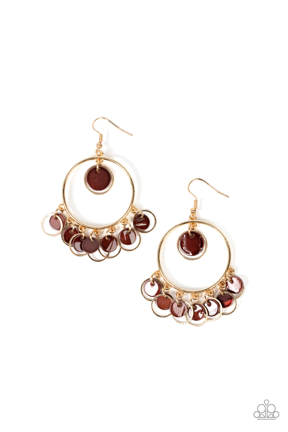 Paparazzi Cabana Charm Brown Earring. Subscribe & Save. #P5WH-BNXX-118XX. Fringe fishhook earring