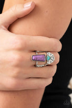 Load image into Gallery viewer, Paparazzi Stellar Stones - Purple Ring. Subscribe &amp; Save. #P4SE-PRXX-104XX

