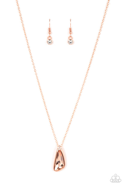 Envious Extravagance Copper Dainty Short Necklace Paparazzi Accessories. Get Free Shipping.