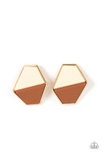 Load image into Gallery viewer, Paparazzi Generically Geometric Brown Earrings. #P5PO-BNXX-037XX. Subscribe &amp; Save. 
