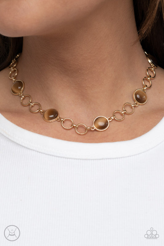 Paparazzi Dreamy Distractions - Brown Moonstone Necklace. Subscribe & Save! #P2CH-BNXX-026XX