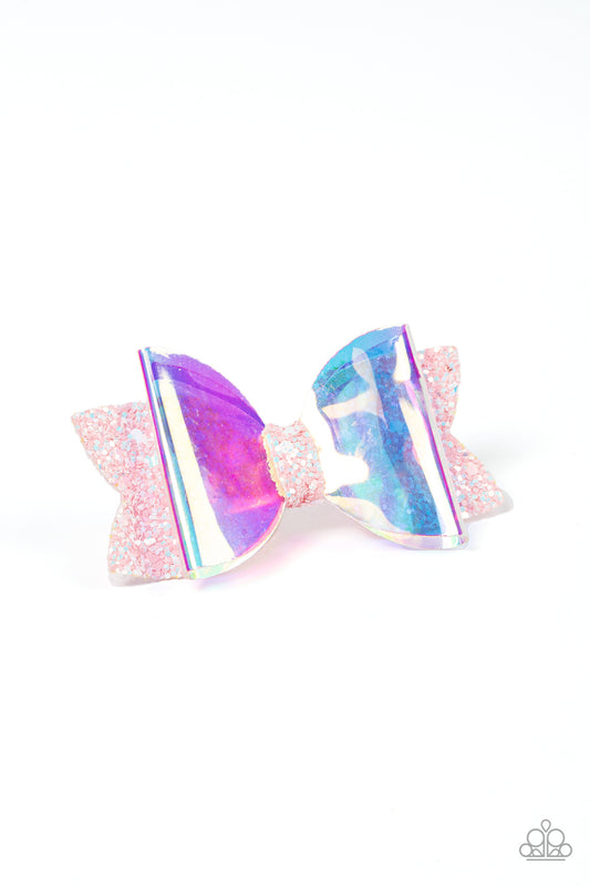 Paparazzi Futuristic Favorite - Pink Iridescent Hair Clip. Subscribe & Save! #P7SS-PKXX-271XX