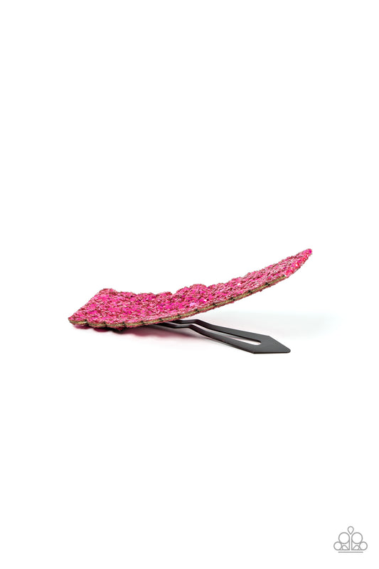 Shimmery Sequinista - Pink Hair Accessories Paparazzi Accessories #P7SS-PKXX-276XX