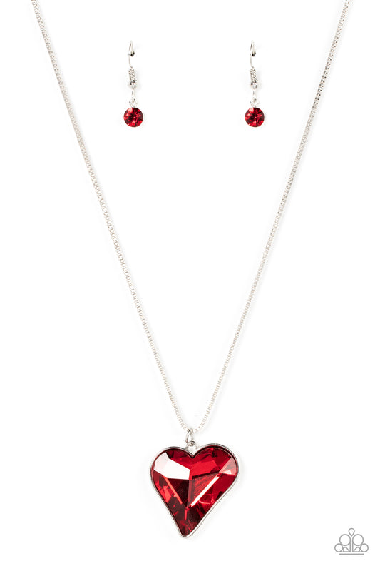 Paparazzi Lockdown My Heart - Red Necklace #P2WH-RDXX-311XX