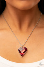 Load image into Gallery viewer, Lockdown My Heart - Red Necklace Paparazzi Accessories Valentine $5 Jewelry

