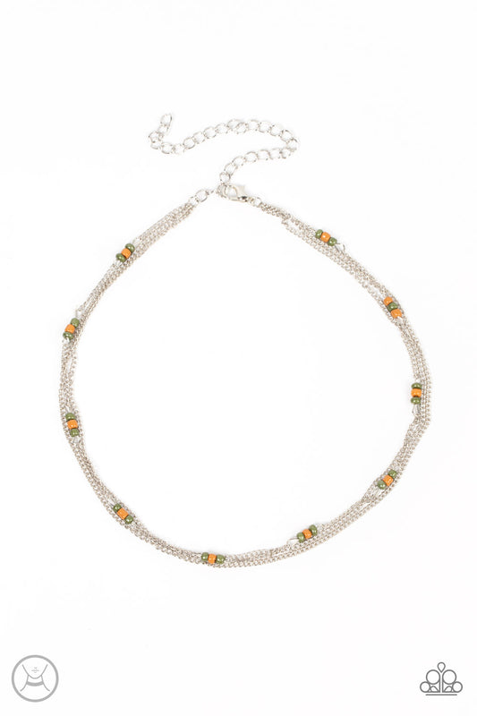Paparazzi Bountifully Beaded Green Necklace. Get Free Shipping.  #P2CH-GRXX-020XX