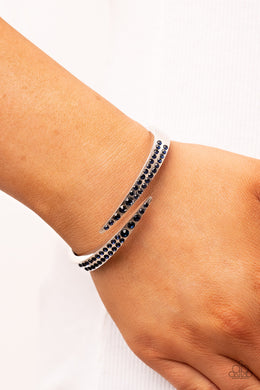 Paparazzi Sideswiping Shimmer Blue Bracelets. #P9RE-BLXX-206XX. Subscribe & Save