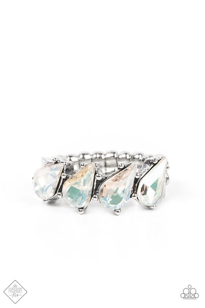 Paparazzi Bling or Bust White Ring. #P4SE-WTXX-185GI. Subscribe & Save.