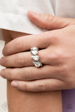 Load image into Gallery viewer, Bling or Bust - White Dainty Ring Paparazzi Accessories. #P4SE-WTXX-185GI. Get Free Shipping
