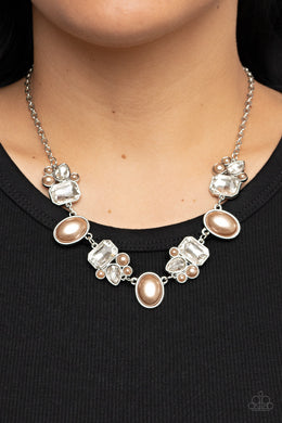 Paparazzi Sensational Showstopper - Brown Necklace. Get Free Shipping. #P2RE-BNXX-279XX