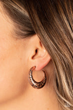 Load image into Gallery viewer, Paparazzi Wanderlust Wilderness Copper $5 Earrings. Get Free Shipping. #P5HO-CPXX-155XX
