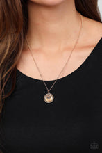 Load image into Gallery viewer, Lovestruck Shimmer Gold Necklace Paparazzi Accessories
