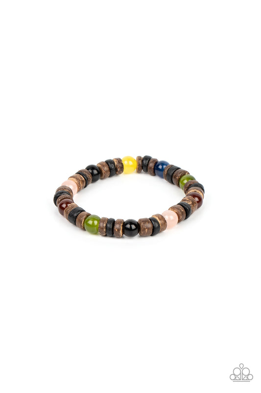 Durango Drifter Multi Color Stone and Wooden Bracelet Paparazzi Accessories. Subscribe & Save.