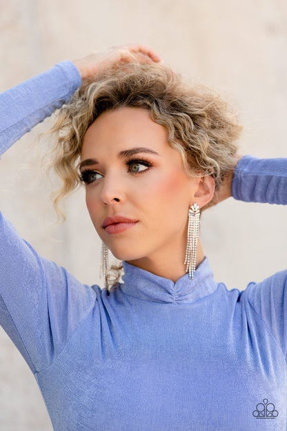 Overnight Sensation Iridescent Earrings Paparazzi $8.0 Jewelry. #P5PO-MTXX-082XX. Get Free Shipping