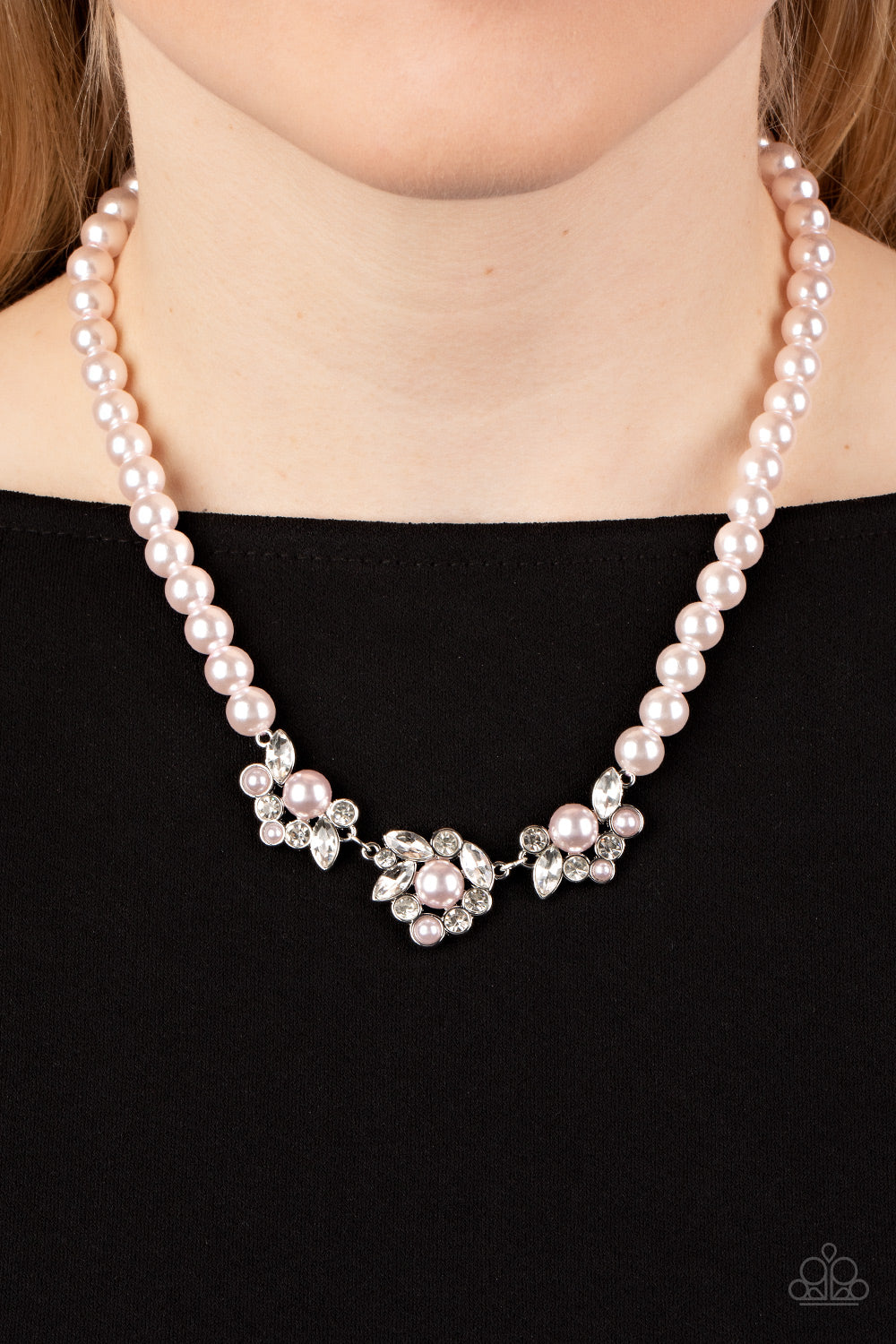 Royal Renditions Pink Pearl Necklace Paparazzi Accessories. #P2RE-PKXX-363XX. Get Free Shipping. 