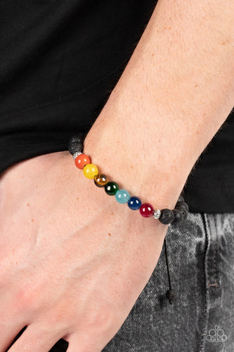 Canyon Kaleidoscope Multi Color Beads and Lava Rock Bracelet Paparazzi Accessories. Get Free Shippin