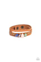 Load image into Gallery viewer, Paparazzi Creek Cache Leather Snap Closure Brass Bracelet. Get Free Shipping. #P9UR-BRXX-062XX
