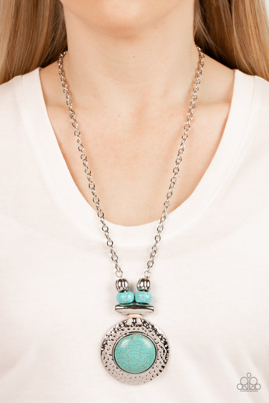 Archipelago Artisan Blue Necklace Paparazzi Accessories. Get Free Shipping. #P2SE-BLXX-470XX