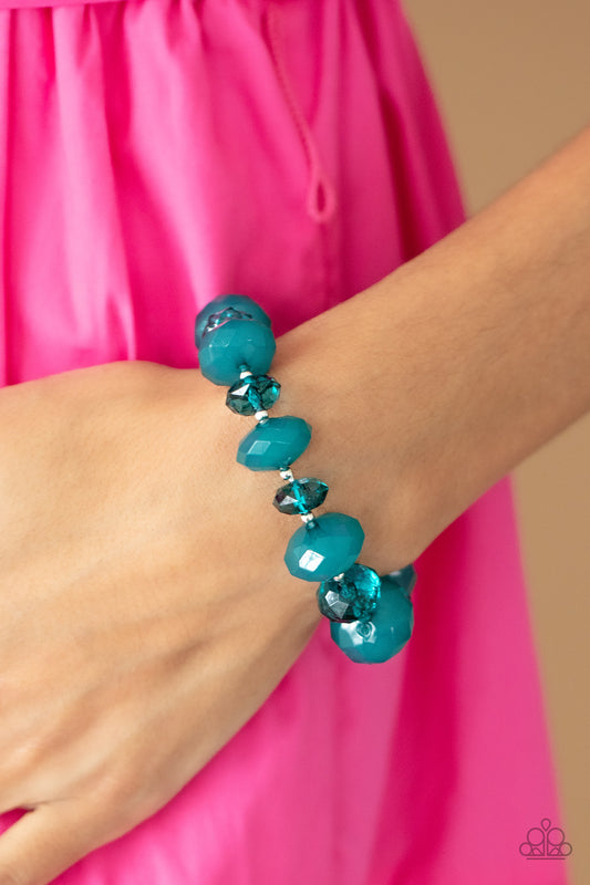 Keep GLOWING Forward Blue Bracelet Paparazzi Accessories. Get Free Shipping. #P9WH-BLXX-274GX