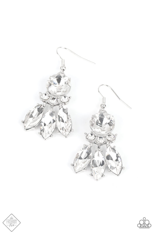 To Have and to SPARKLE White Floral Earrings Paparazzi Accessories. Subscribe & Save