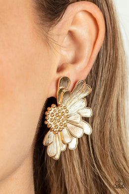 Paparazzi Farmstead Meadow Gold Earrings. #P5PO-GDXX-212XX. Subscribe & Save.