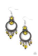 Load image into Gallery viewer, Palace Politics Yellow Earring Paparazzi Accessories. Subscribe &amp; Save. #P5RE-YWXX-046XX
