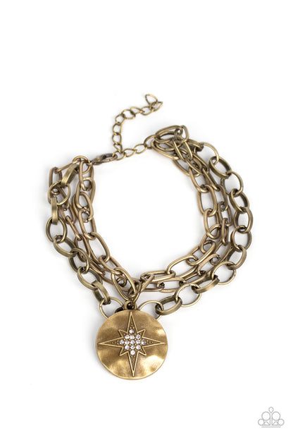 Paparazzi True North Twinkle Brass Bracelet. Subscribe & Save. #P9BA-BRXX-073XX
