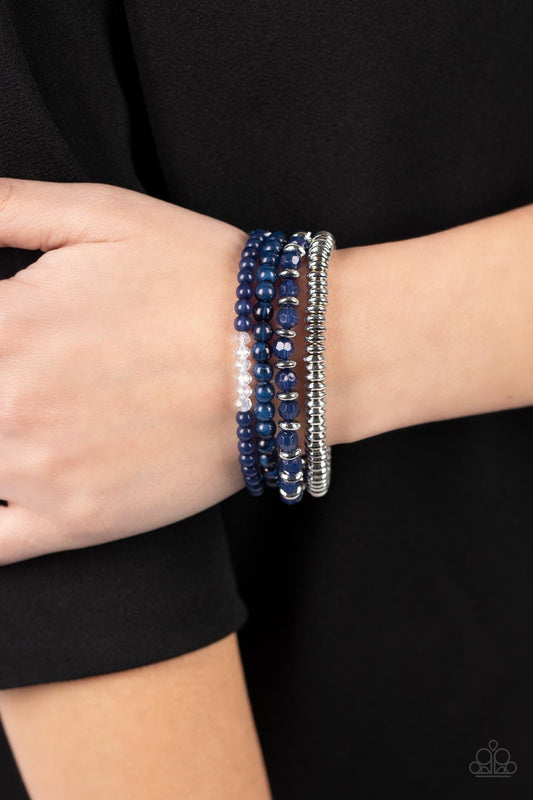 Paparazzi Destination Dreamscape Blue Bracelet. #P9WH-BLXX-271XX. Get Free Shipping
